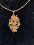 Necklace Veined Spring Leaf