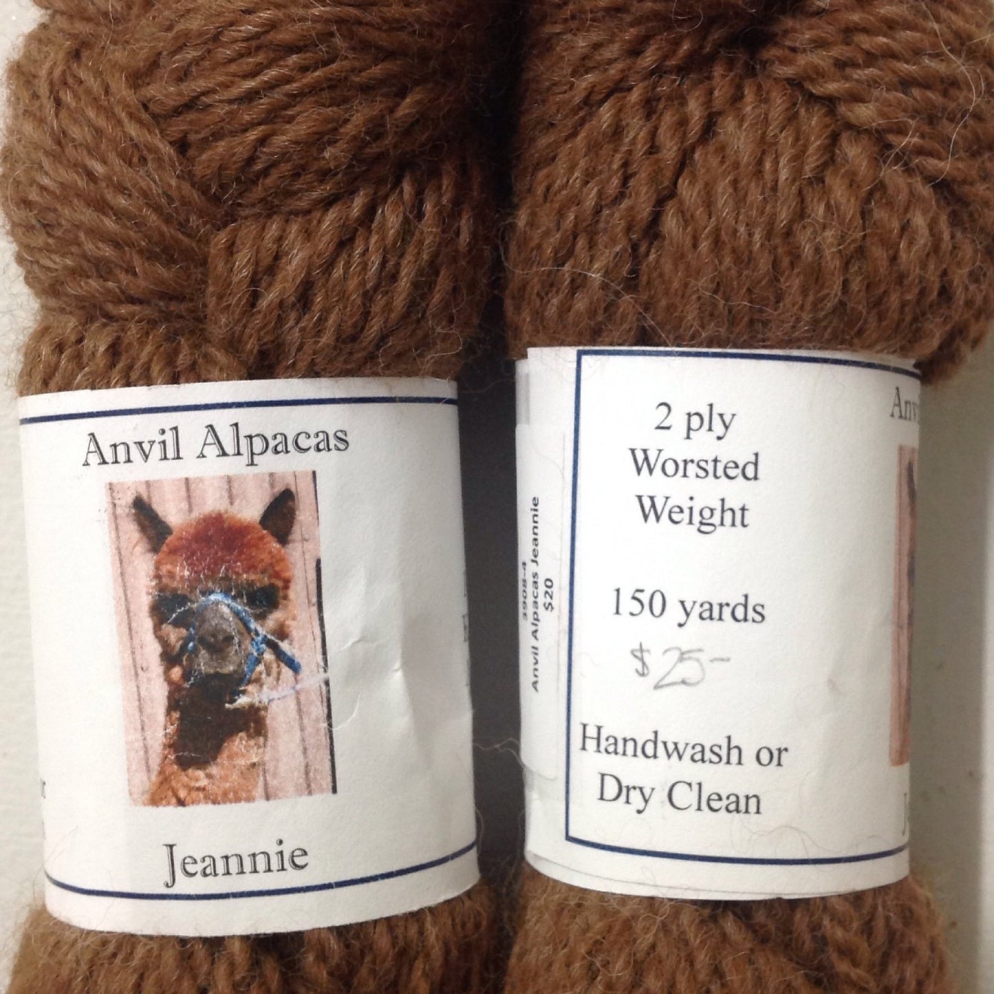 Jeannie 2 Ply Worsted 100% Alpaca Yarn