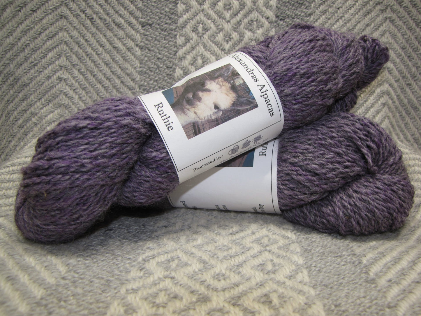 Ruthie, 2 Ply Worsted - Purple Alpaca Blend Yarn