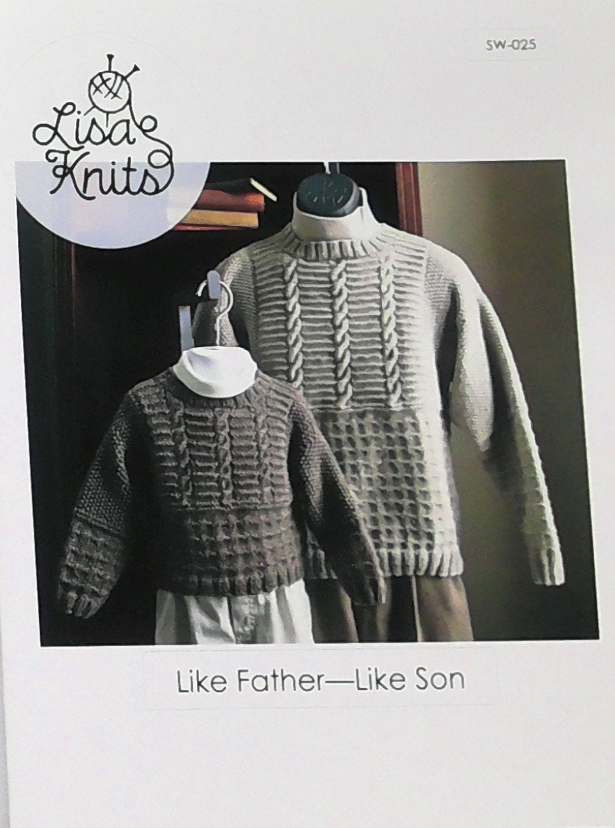 Lisa Knits Patterns  Like Father--Like Son