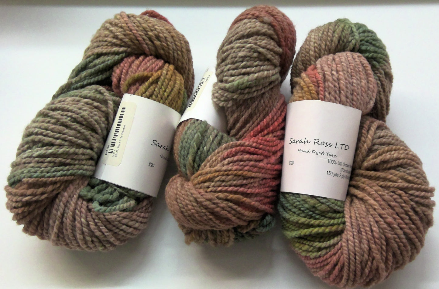 Sarah Ross LTD Hand Dyed Yarn - 2 ply Worsted