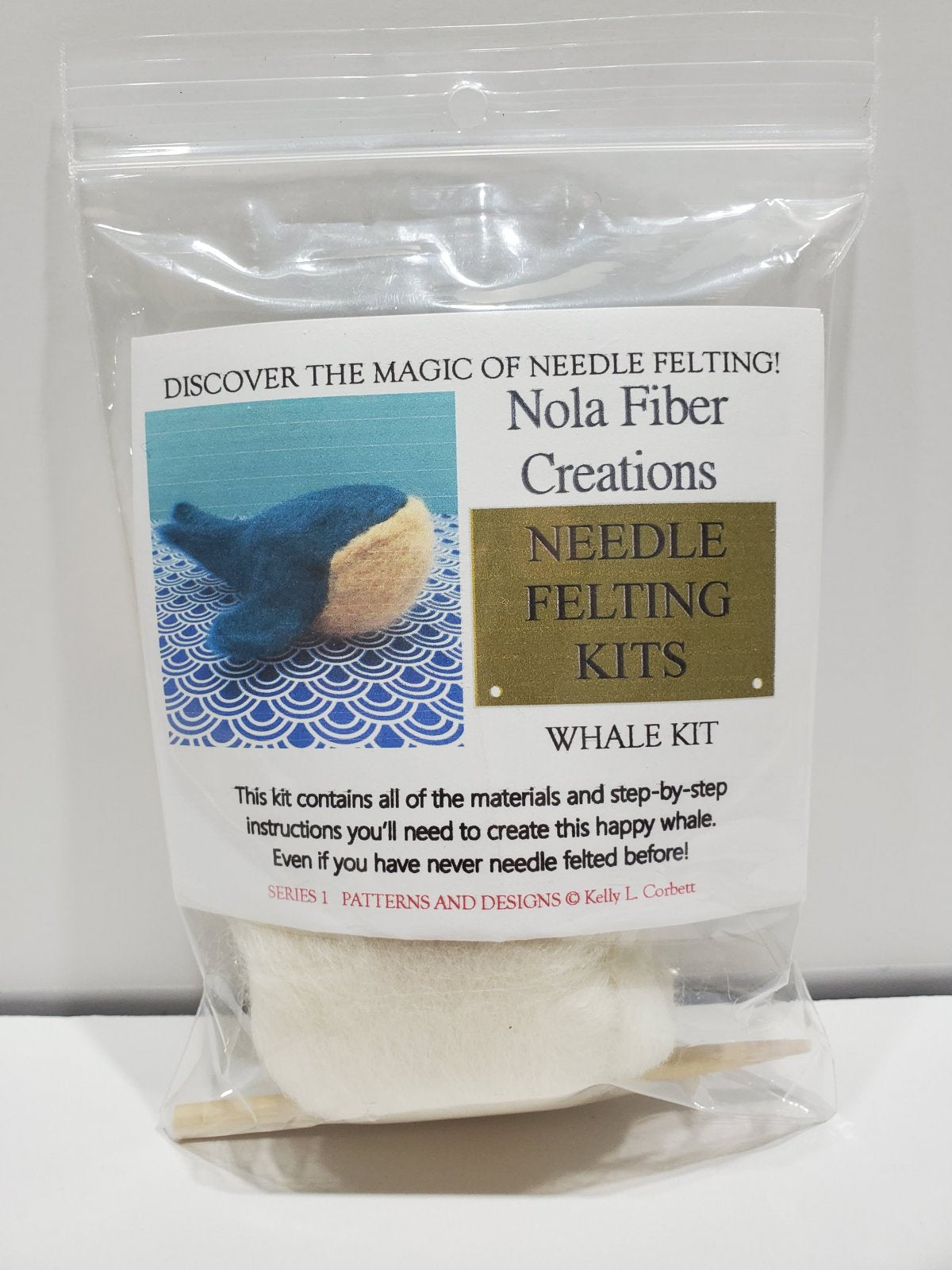 Small Animal Needle Felting Kit   Whale